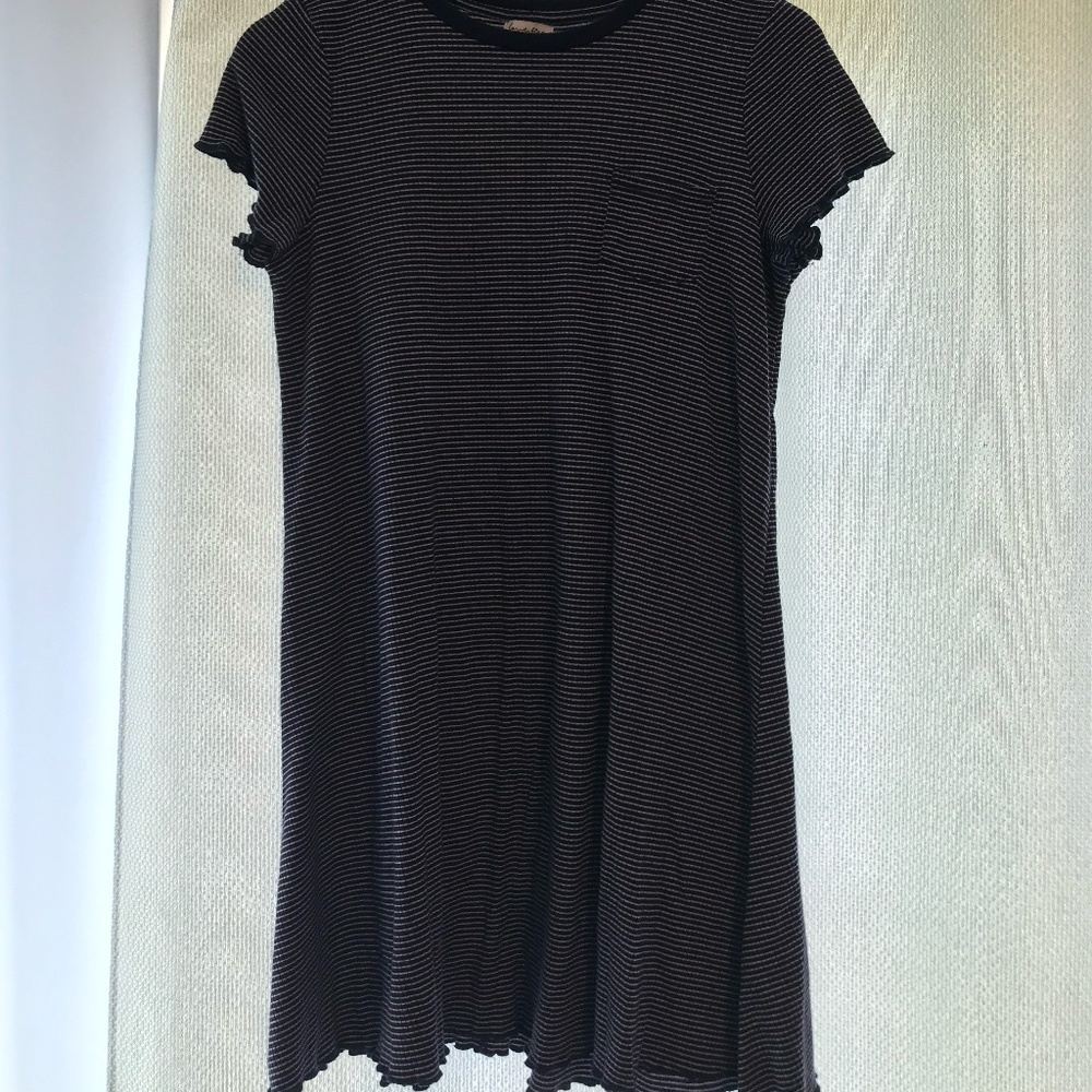 Love, Fire navy striped dress